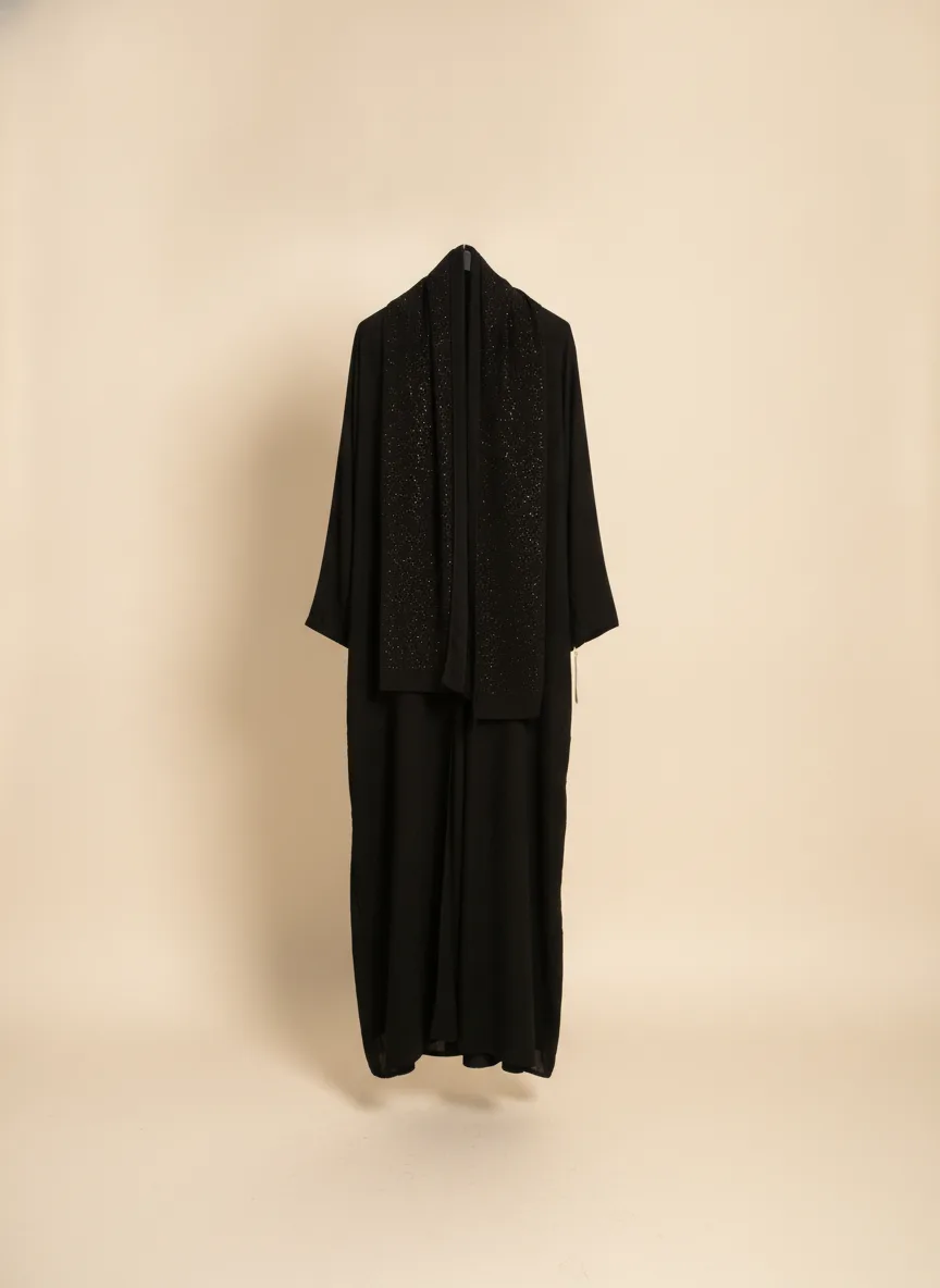 Abaya chocolat châle — GKDS Étampes