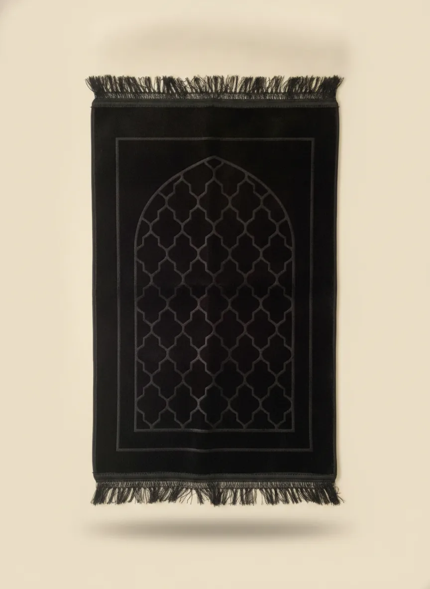 Tapis de prière velours — Noir — GKDS Étampes